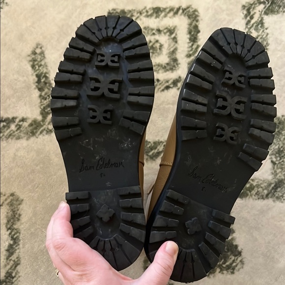 Sam Edelman Cream Leather Ankle Boots - Picture 3 of 4